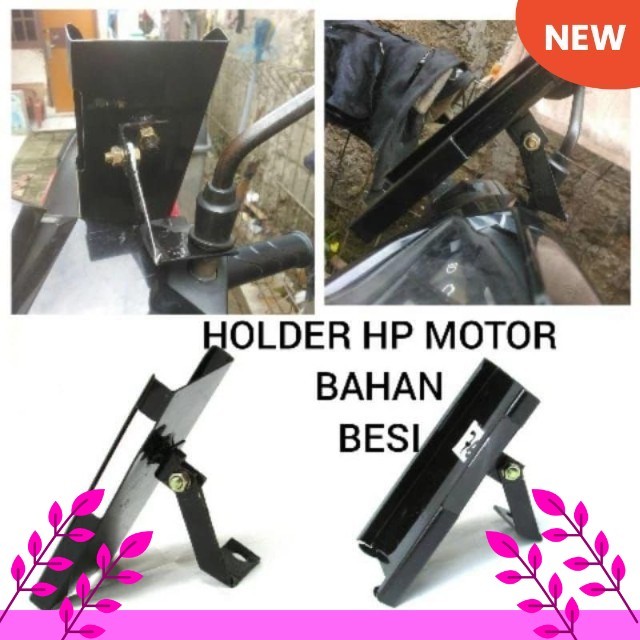 Holder hp Motor bahan plat besi metal