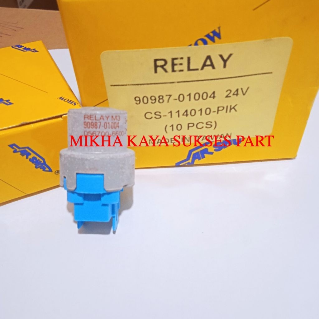 HEAD LAMP RELAY 3P TIGA KAKI 24VOLT TOYOTA 2D /PS125 CARSHOW ASLI TAIWAN