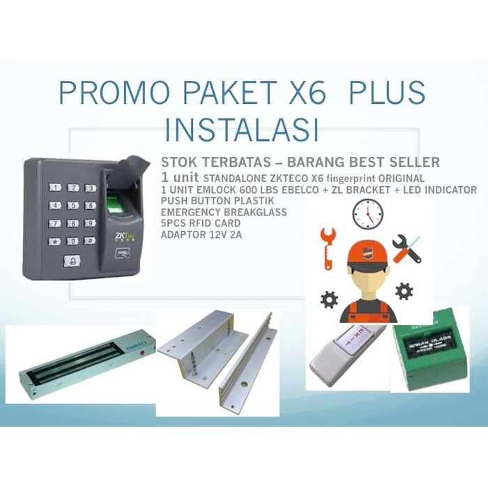 

Paket X6 Standalone Finger & Pin & RFID Lengkap - Dengan Instalasi
