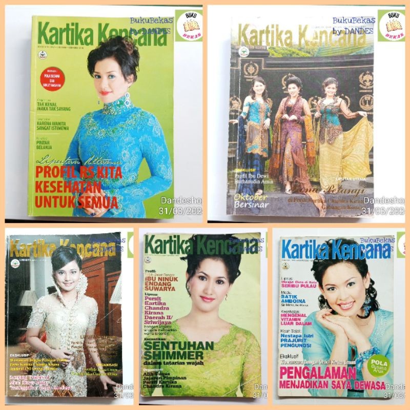 Majalah Kartika Kencana (Bekas Preloved) Majalah Fashion Busana Kecantikan