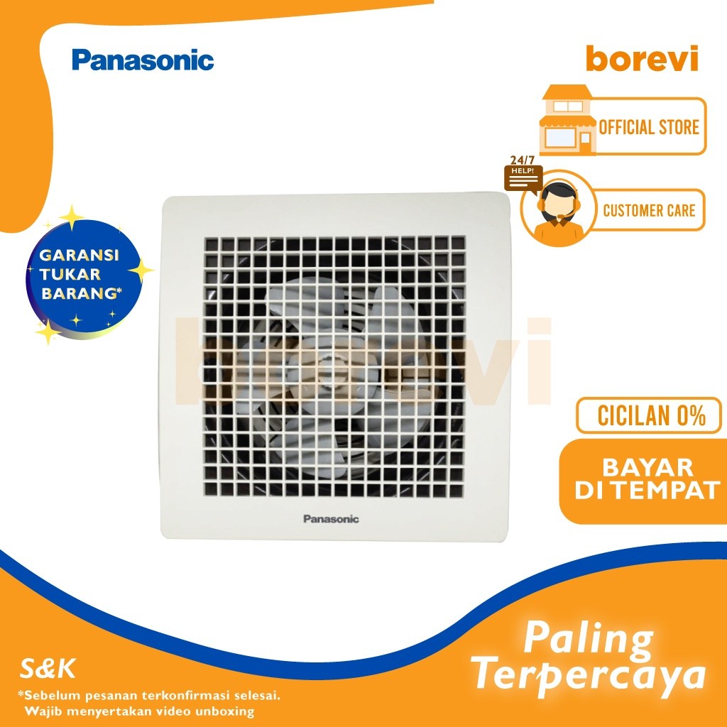 Panasonic Exhaust Fan Plafon Dinding 15 20 25 Tgu Run Kipas Exhaustfan Hexos 6 8 10 Inch 25Run 30Run
