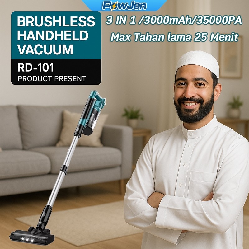 35000PA Vacuum Cleaner 3-in-1 Penyedot Debu Sedot Handheld Portable Penghapusan Tungau