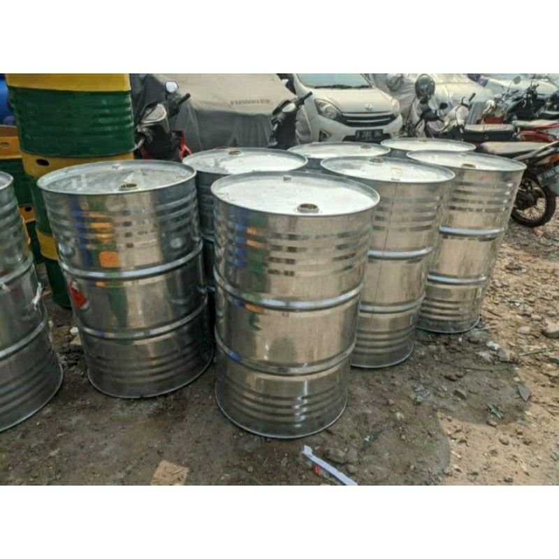 WOW drum galvanis 200 liter tutup ulir kecil