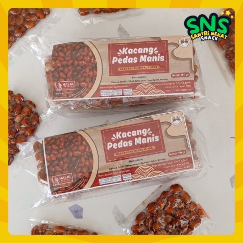 

SNS - 2 Pack Kacang Tanah Pedas Manis Cemilan Jadul Enak isi 20pcs