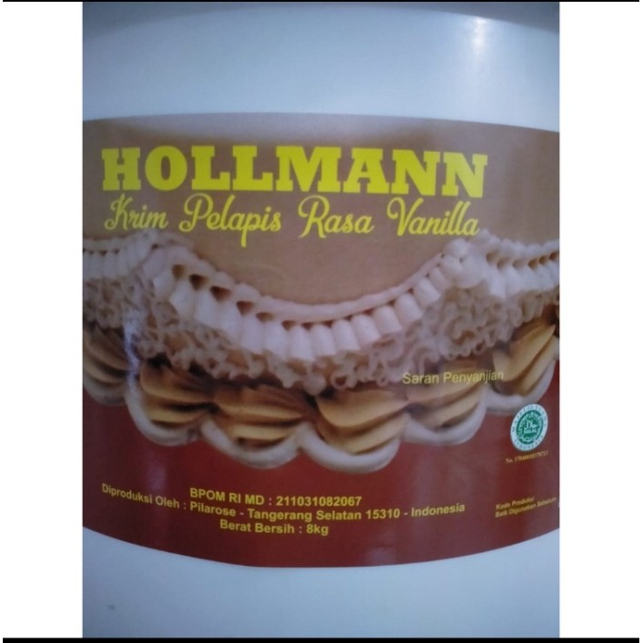 

[New]Promo Hollmann butter cream//cream pelapis rasa vanilla 500g (repack) - 500gr