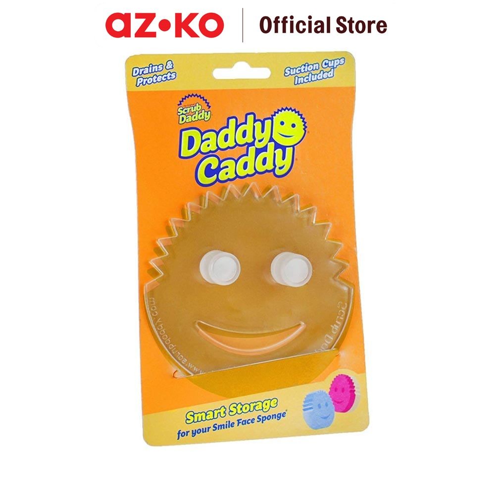 AZKO Scrub Daddy Tempat Spons Dinding - Transparan Sponge Holder Rak Cuci Piring Sink Organizer