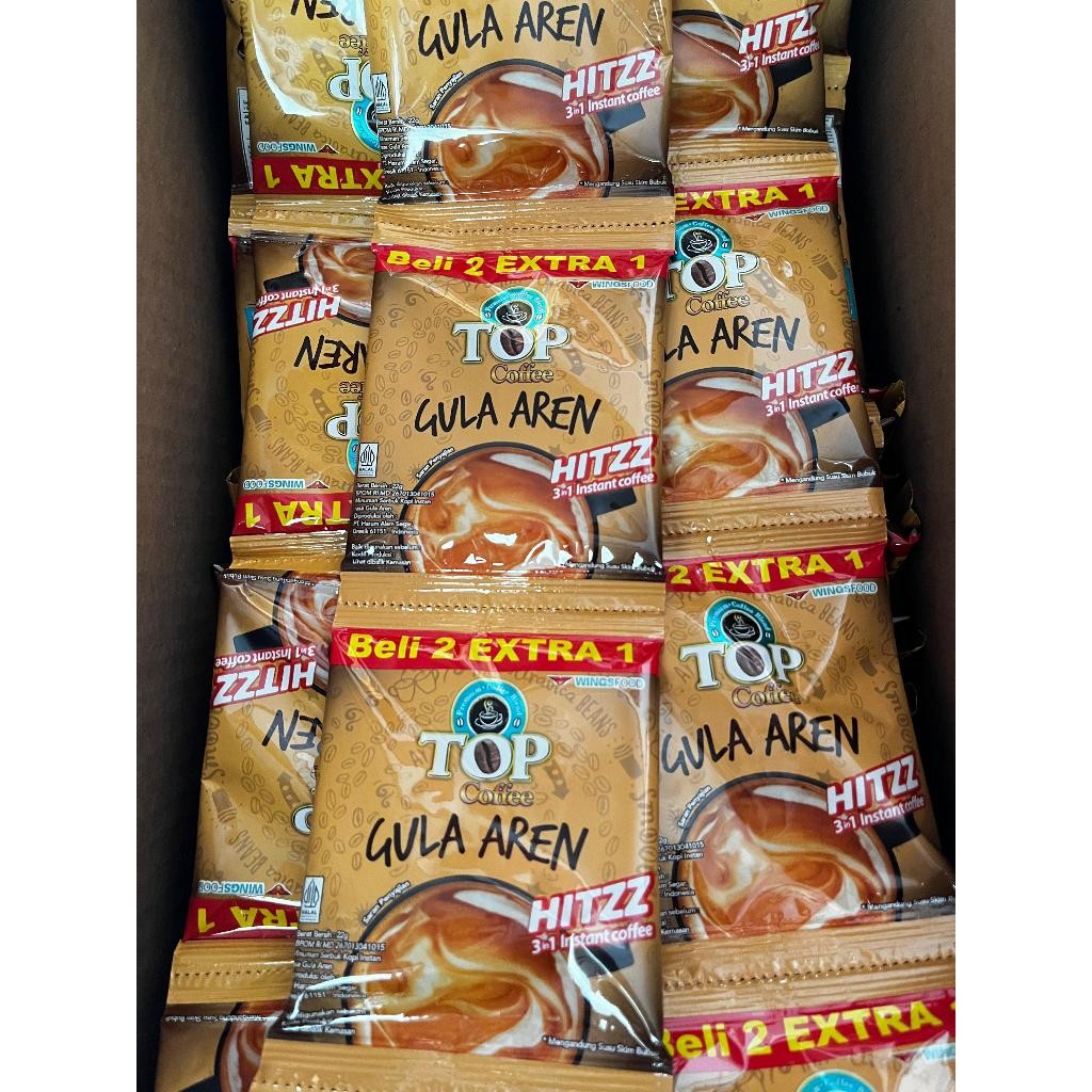

TOP COFFEE GULA AREN 15 PCS [HARGA 1 RENTENG] Netto : 22gr