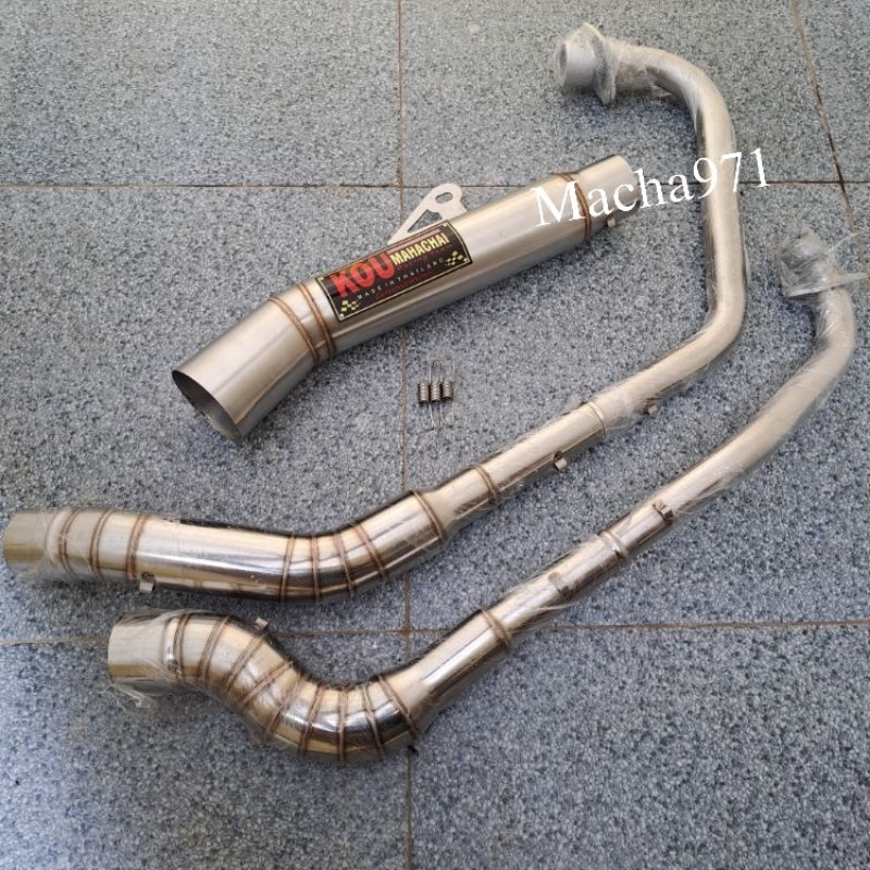 1set KOU Mahachai tube exhaust pipe Rusi_TC125 150 175 skygo bajaj Tmx 155 125 Pinoy Raider 150fi,ca