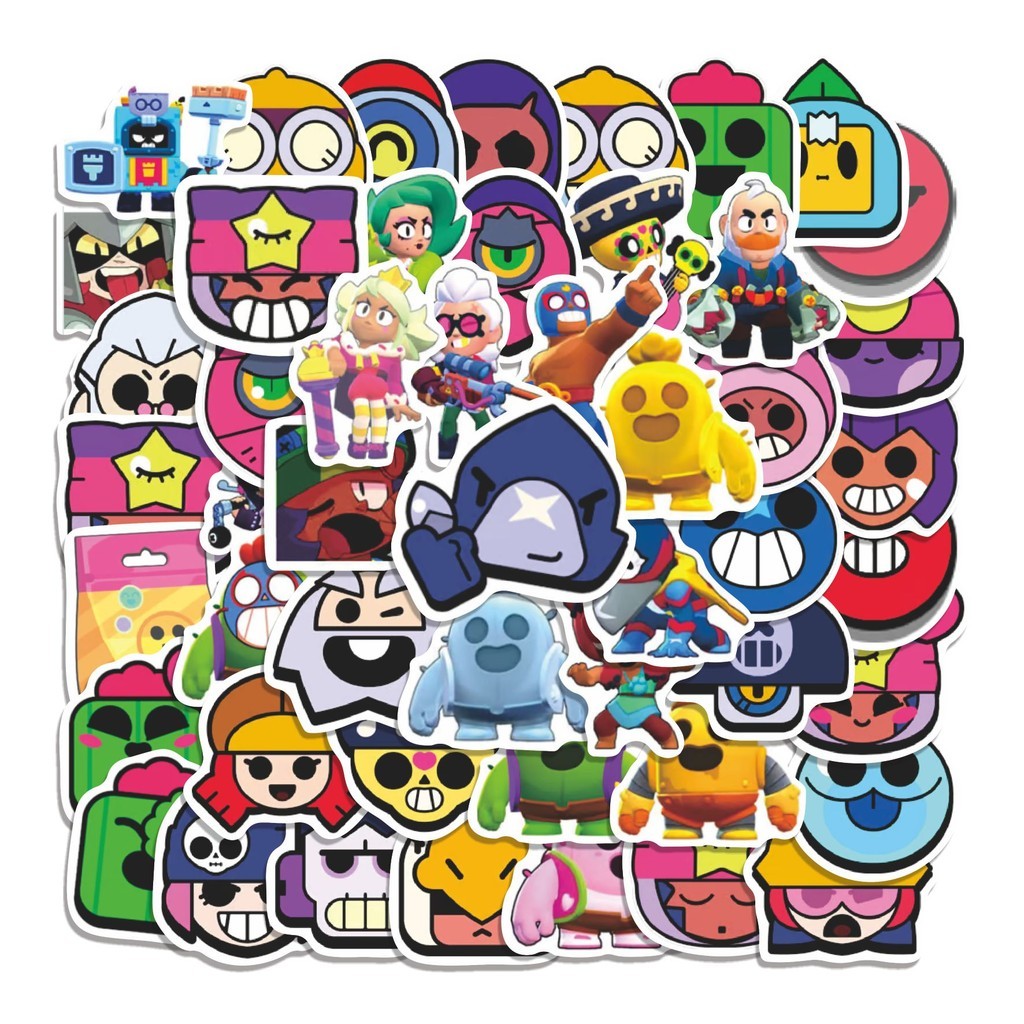 

COD 50 Pcs Stiker BRAWL STAR V7 Lucu Anti Air Untuk Dekorasi Notebook Sepeda Skateboard Handphone DIY