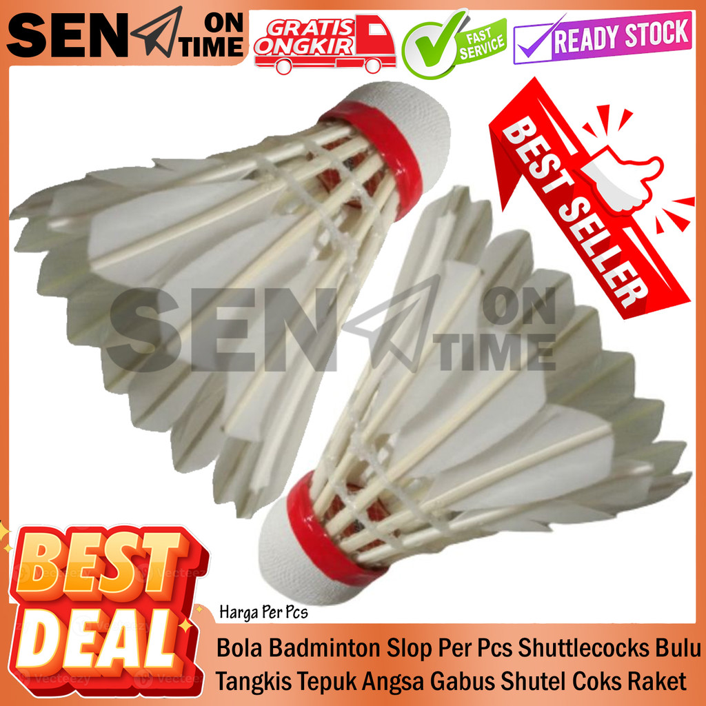 Coks Raket Bola Badminton Slop Per Pcs Shuttlecocks Bulu Tangkis Tepuk Angsa Gabus Shutel Reket Olah