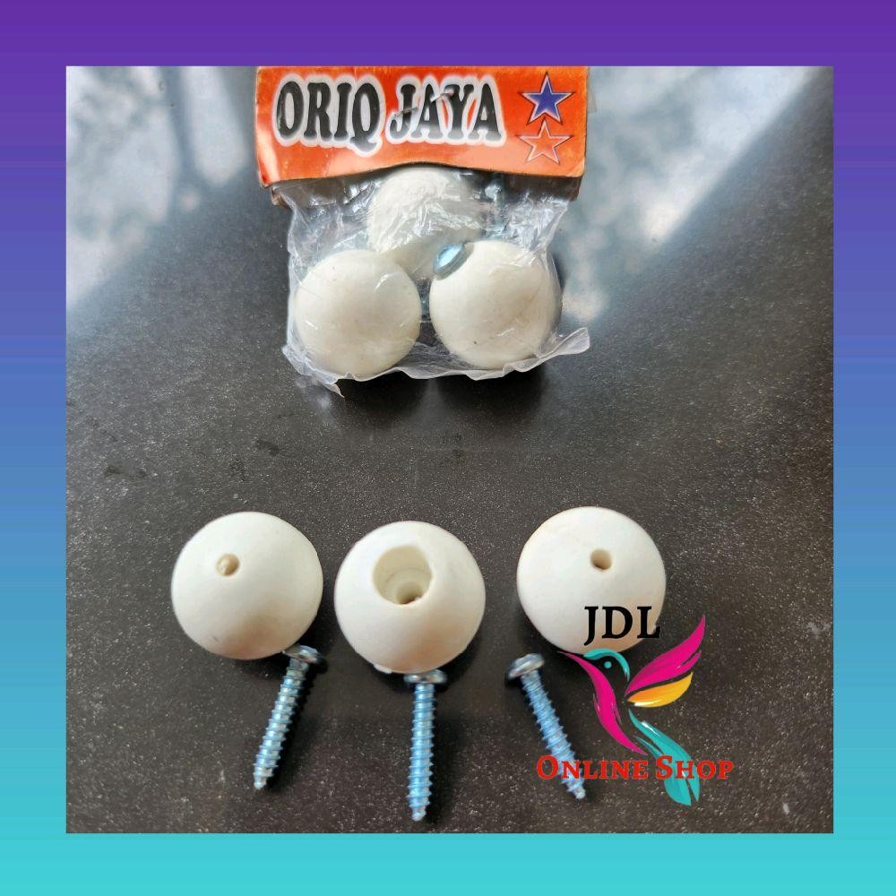Kaki sangkar fiber model bulat Oriq Jaya set isi 3 pcs mute aksesoris kandang burung murai anis love