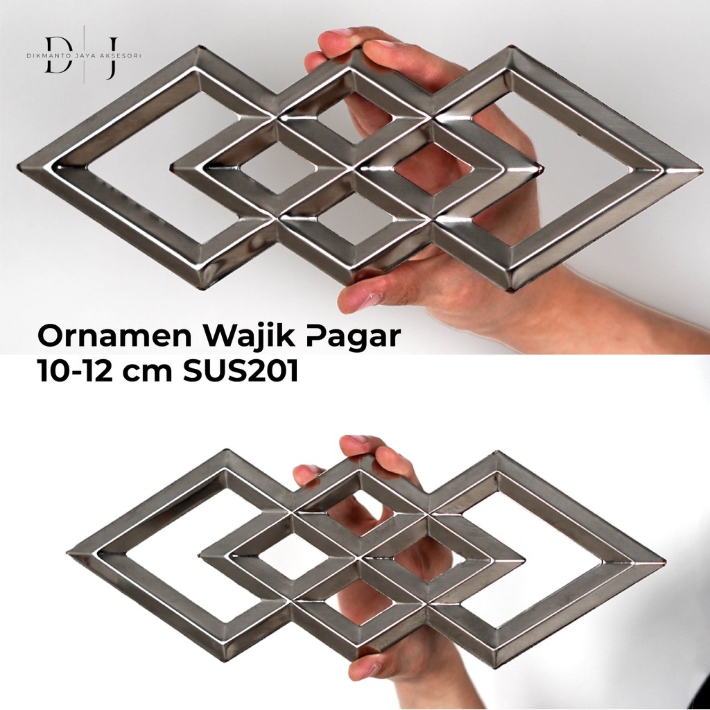 Ornamen Pagar Wajik Stainless Steel 201