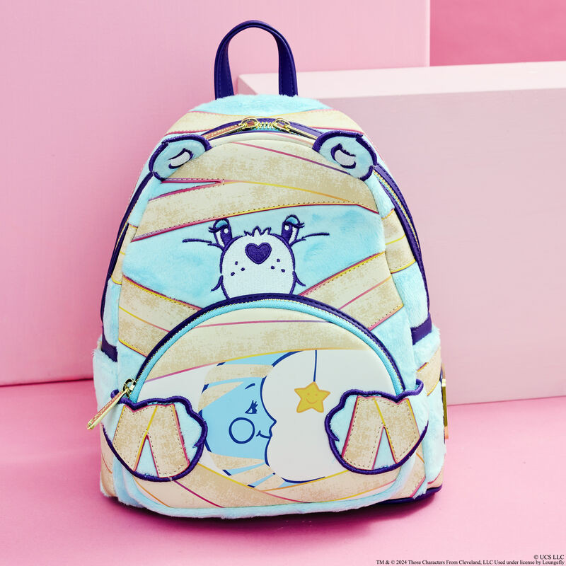 Loungefly Carebears x Universal Monsters Bedtime Bear Mummy Mini Backpack