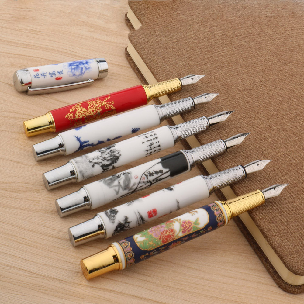 

1Pcs High Quality Fountain Pen Chinese Porcelain Painting Medium Nib For Business Office School Supplies Writing