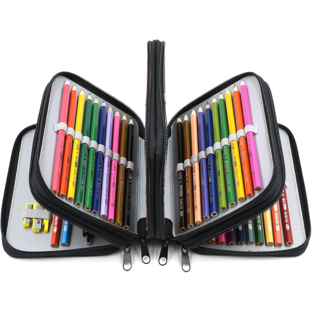 

Portable Oxford color pencil case large 72-slot pencil holder portable watercolor pencil case