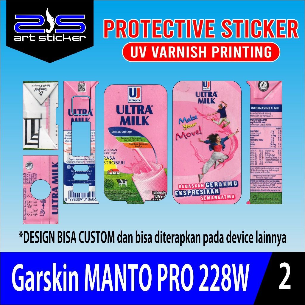 

Stiker Man to Pro 228 Pink Ultramilk UV Varnish Printing garskin premium