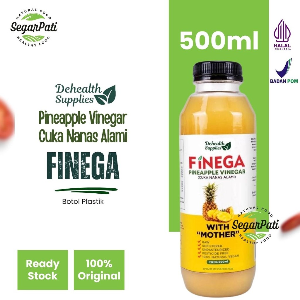 

Finega DeHealth Pineapple Vinegar/ Cuka Nanas Alami - Botol Plastik 500 ml