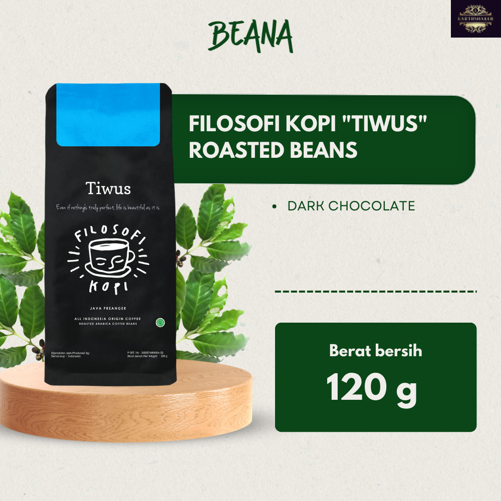 

Tiwus Arabica Coffee Roasted Beans | Filosofi Kopi Bubuk 120gr - Beana Roastery Semarang