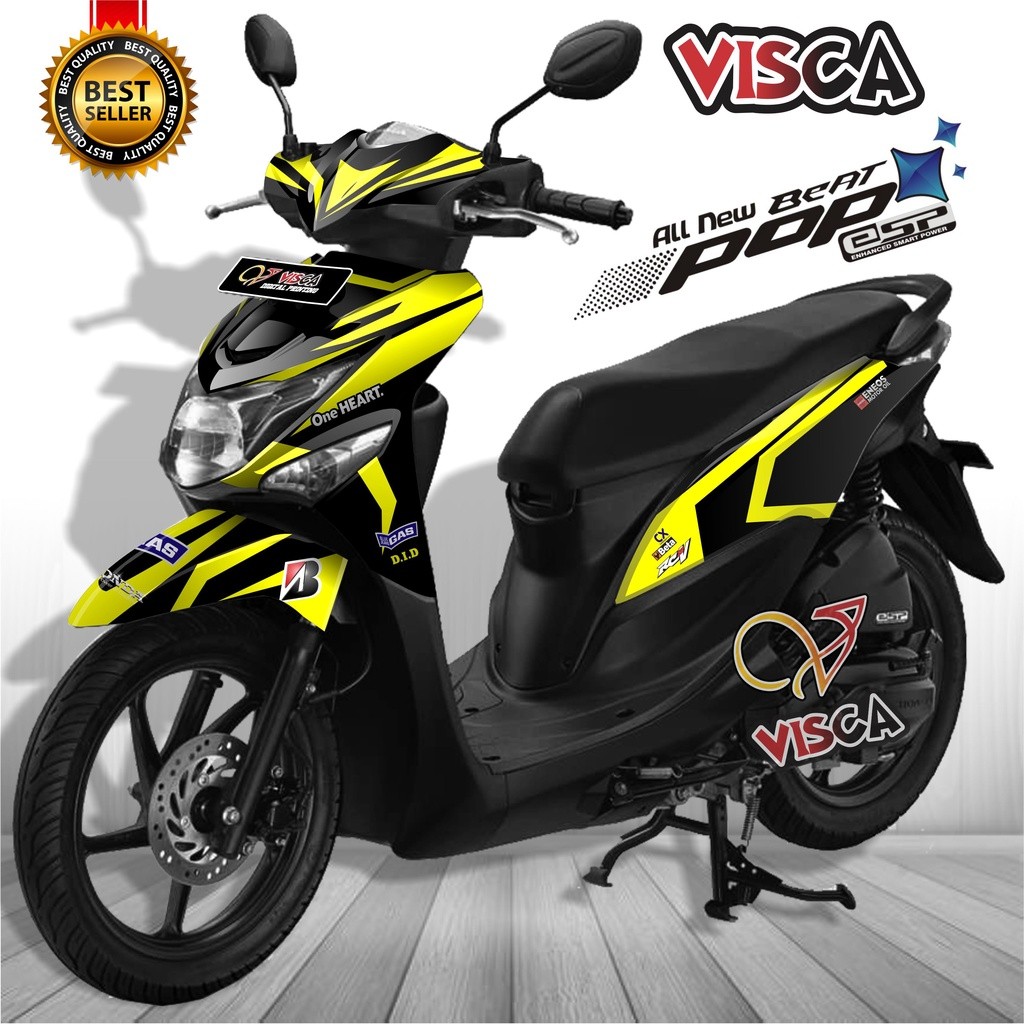 Decal Beat Pop Full Body Stiker Beat Pop Variasi Full Body Striping Beat Pop Variasi Racing