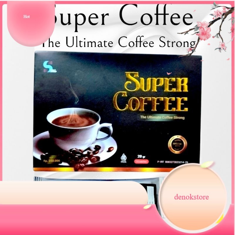 

SUPER COFFEE 1 BOX ISI 10 SACHET THE ULTIMATE COFFEE STRONG ORIGINAL SBB