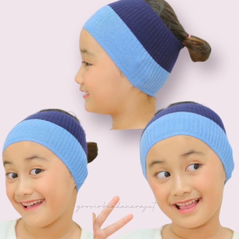 Ciput Rajut Anak 2 warna Melar Daleman Kerudung Jilbab Perempuan TK SD Anti Pusing