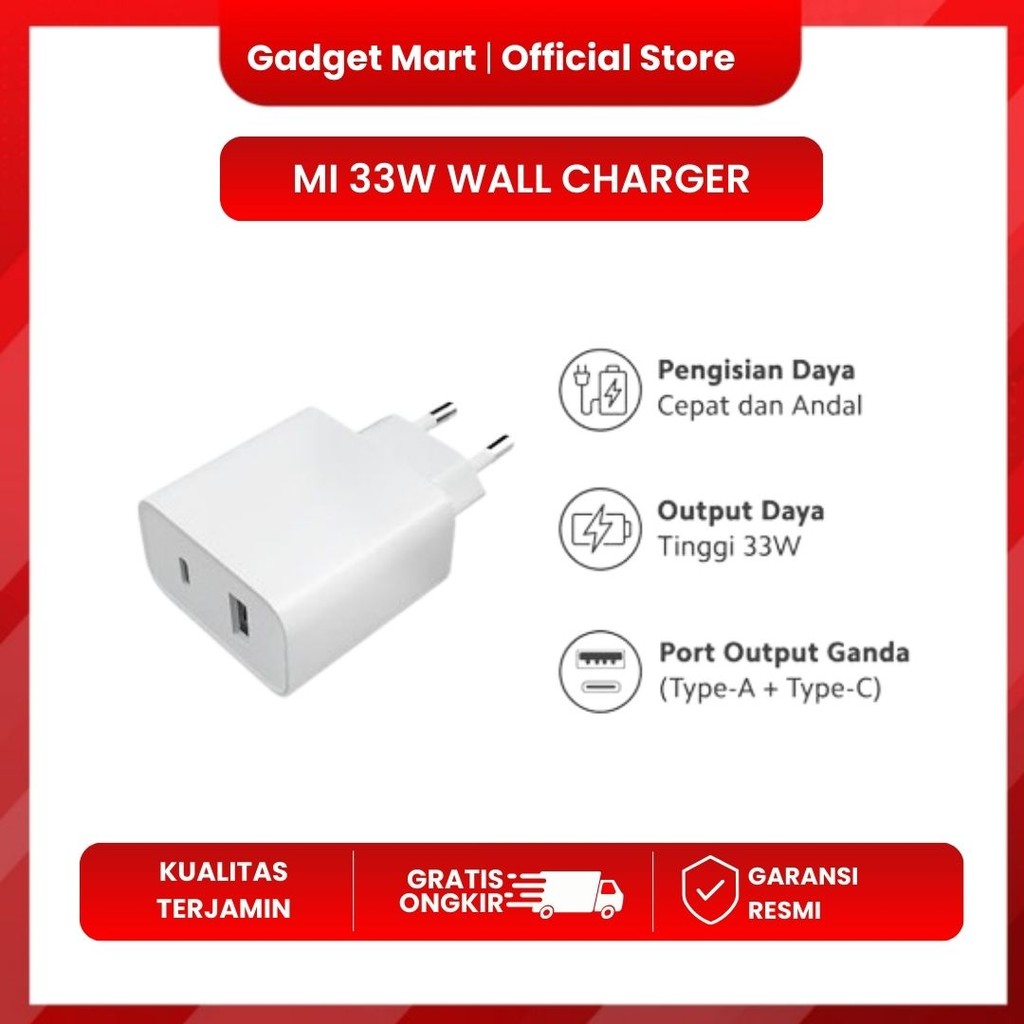 Mi 33W Wall Charger (Type-A + Type-C)