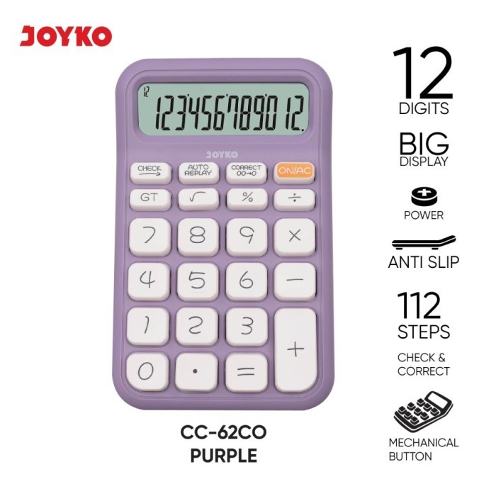 

Kalkulator Stylist JOYKO CC-62CO Calculator Pastel Color Fancy CC64CO - PURPLE