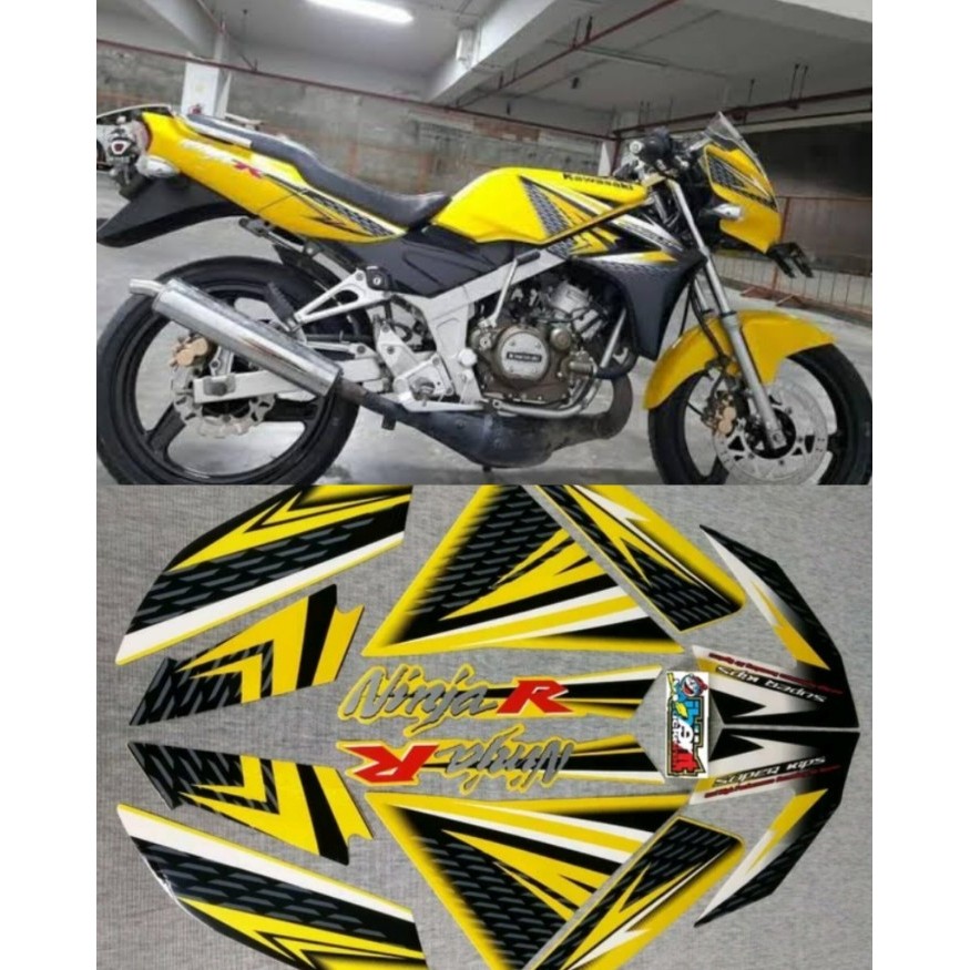 STRIPING ORI KAWASAKI NINJA R 2013 KUNING POLET STIKER