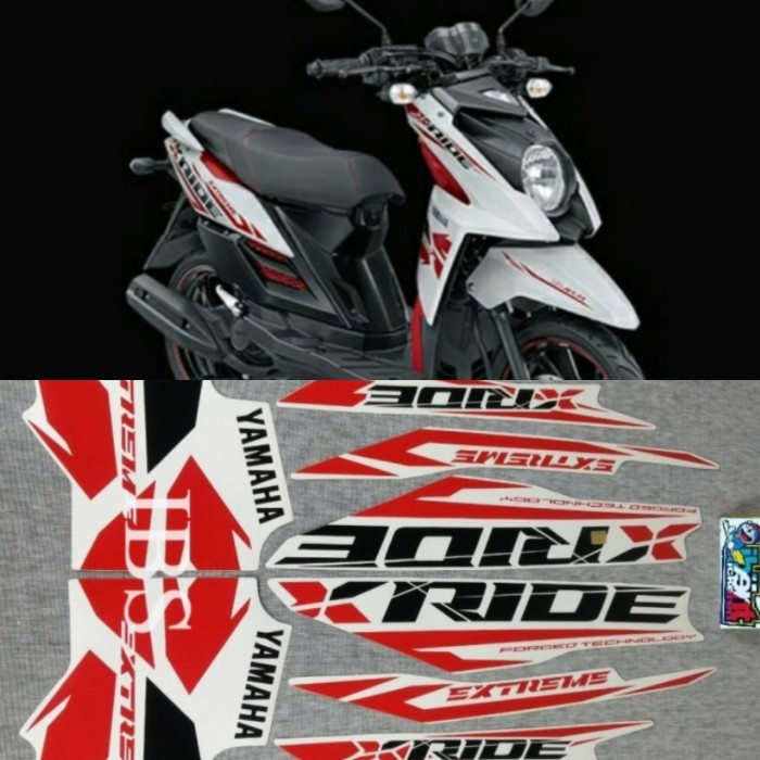 STRIPING X RIDE PUTIH 2014 2015 STIKER LIS YAMAHA STIKER