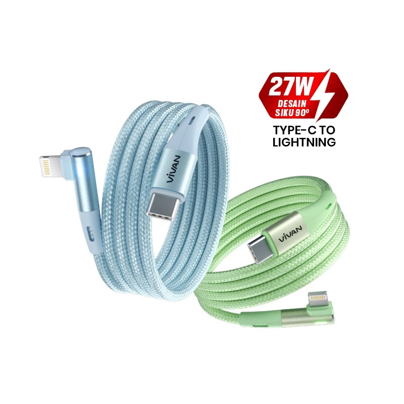 DATA CABLE VIVAN BWCL100 KABEL DATA GAMING VIVAN BWCL 100 TYPE C TO LIGHTNING IPHONE PD 27W