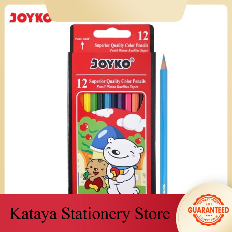 

Pensil Warna Joyko CP-12PB Panjang Hexagonal Grip 12 Warna
