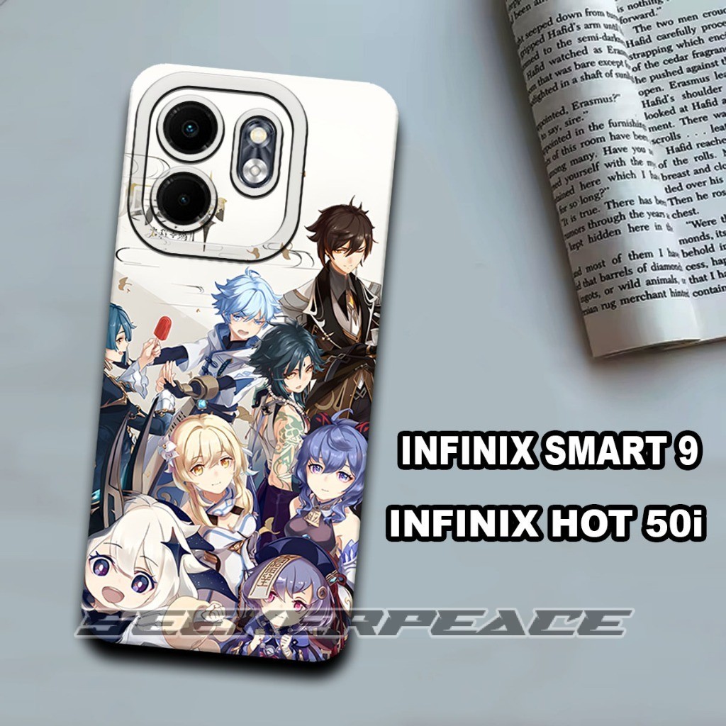 S40-Softcase procamera untuk INFINIX SMART 9 - INFINIX HOT 50i - bahan karet lentur-motif Genshin Im