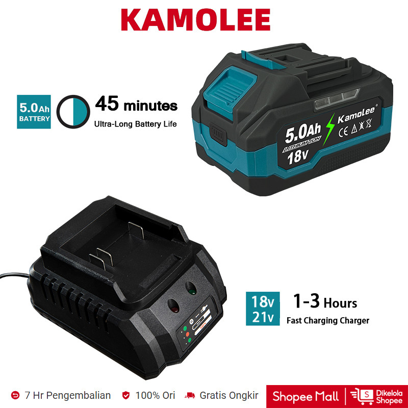 Kamolee 18V 5.0Ah Power Tool Lithium Battery New Upgrades