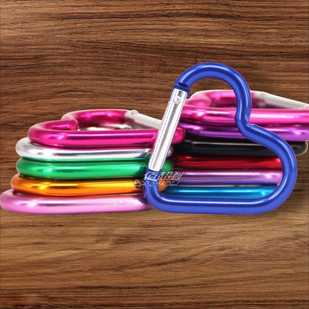 [IMS] gantungan kunci bentuk love hati carabiner hati warna warni
