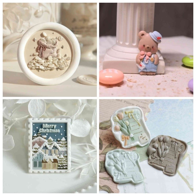 

Creative Stamp Fire Seal Diy Fine Carved Butterfly Seal Head Tiled Copper Large Seal Head Christmas Stamp Envelope Invitation