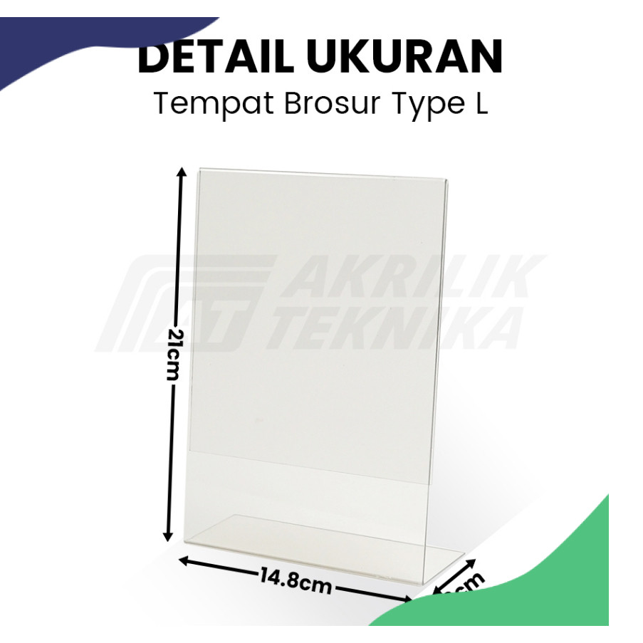 

Holder Brosur A5 | Acrylic QRIS Barcode | Akrilik Tent Card Tipe L