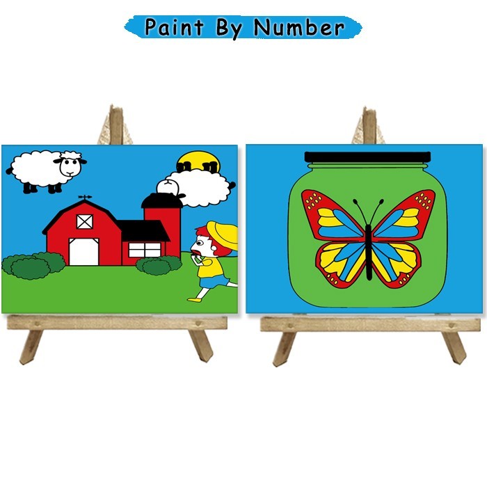

Kanvas Lukis Butterfly In a Jar Paint By Number 20x30 cm