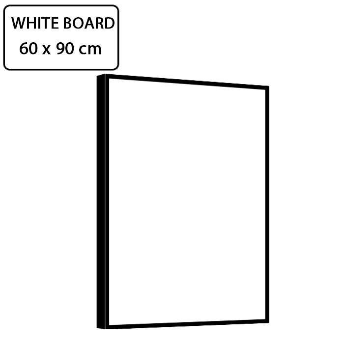 

Papan tulis putih melamin white board ukuran 60x90 cm