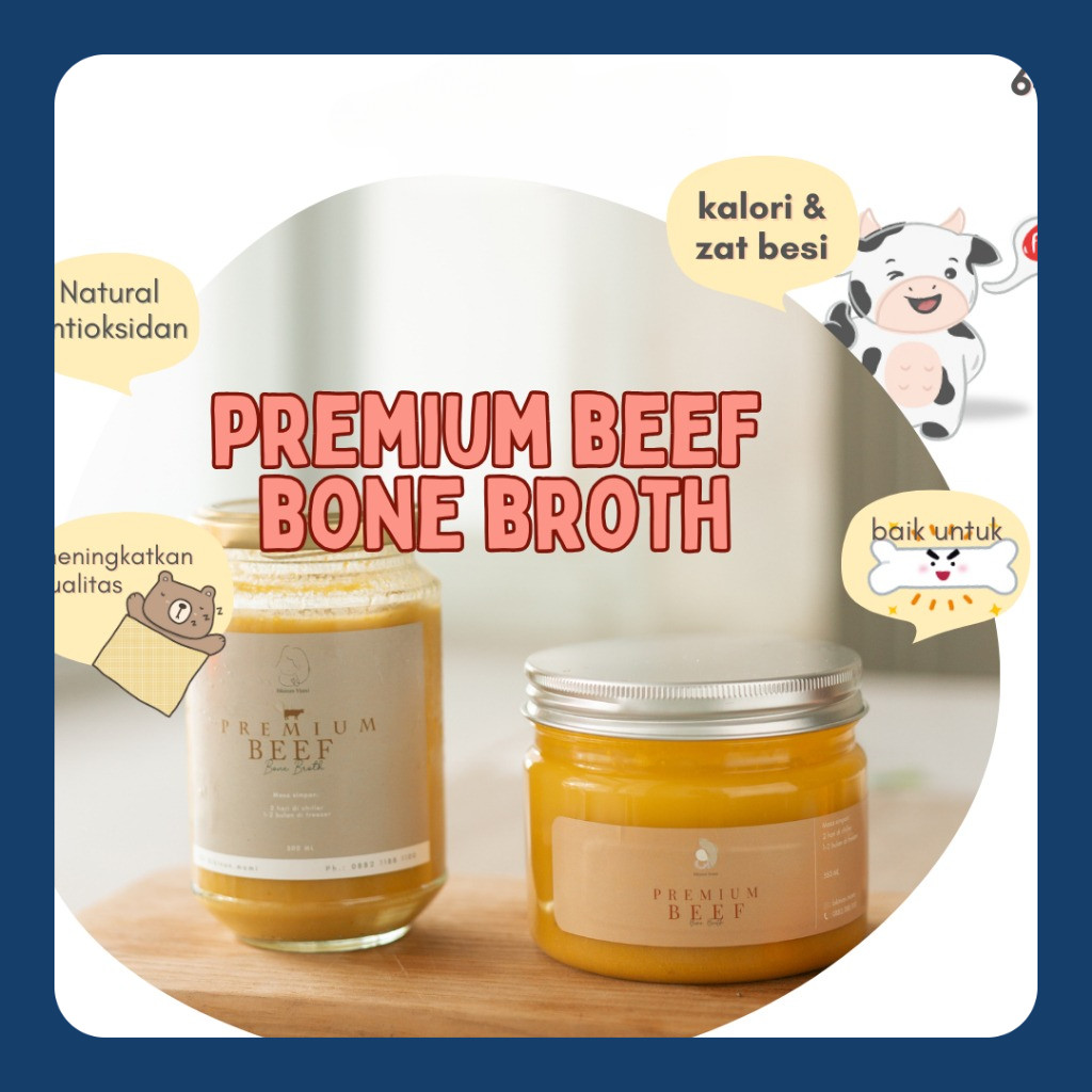 

Bikinan Mami Premium Beef Bone Broth - Kaldu Sapi Cair - Weight Gainer - Kaya Zat Besi - MPASI