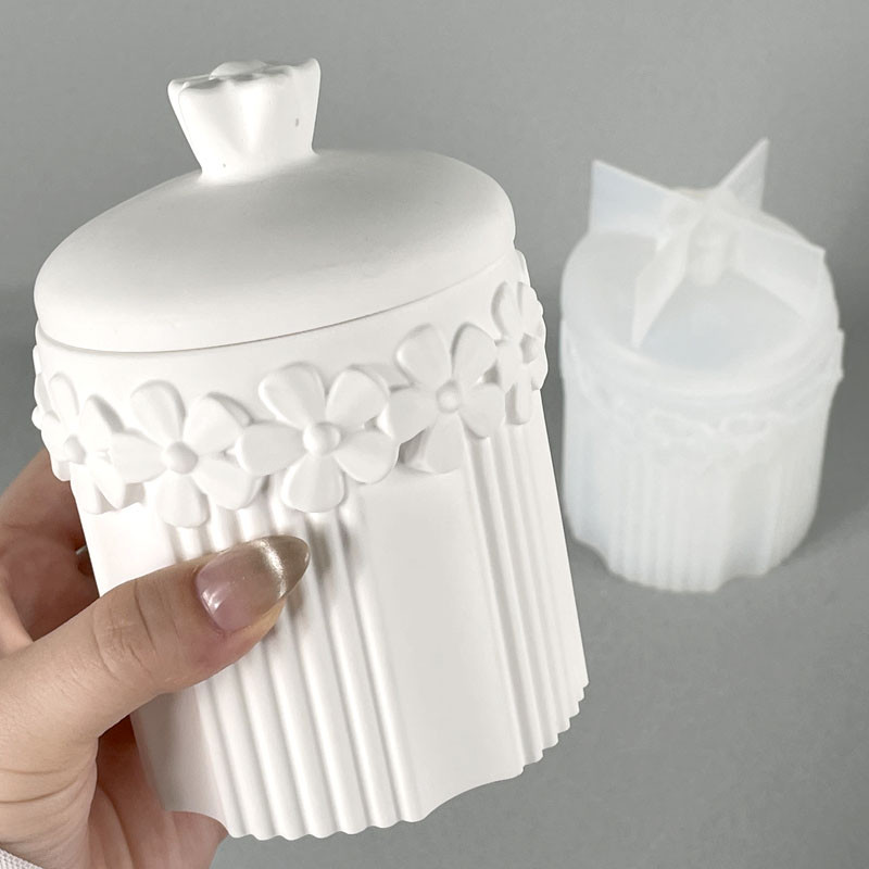 

Stripe Flower Pot Silicone Mold DIY Flower Storage Box Craft Making Plaster Resin Flower Pot Casting Molds Home Decor Supplies