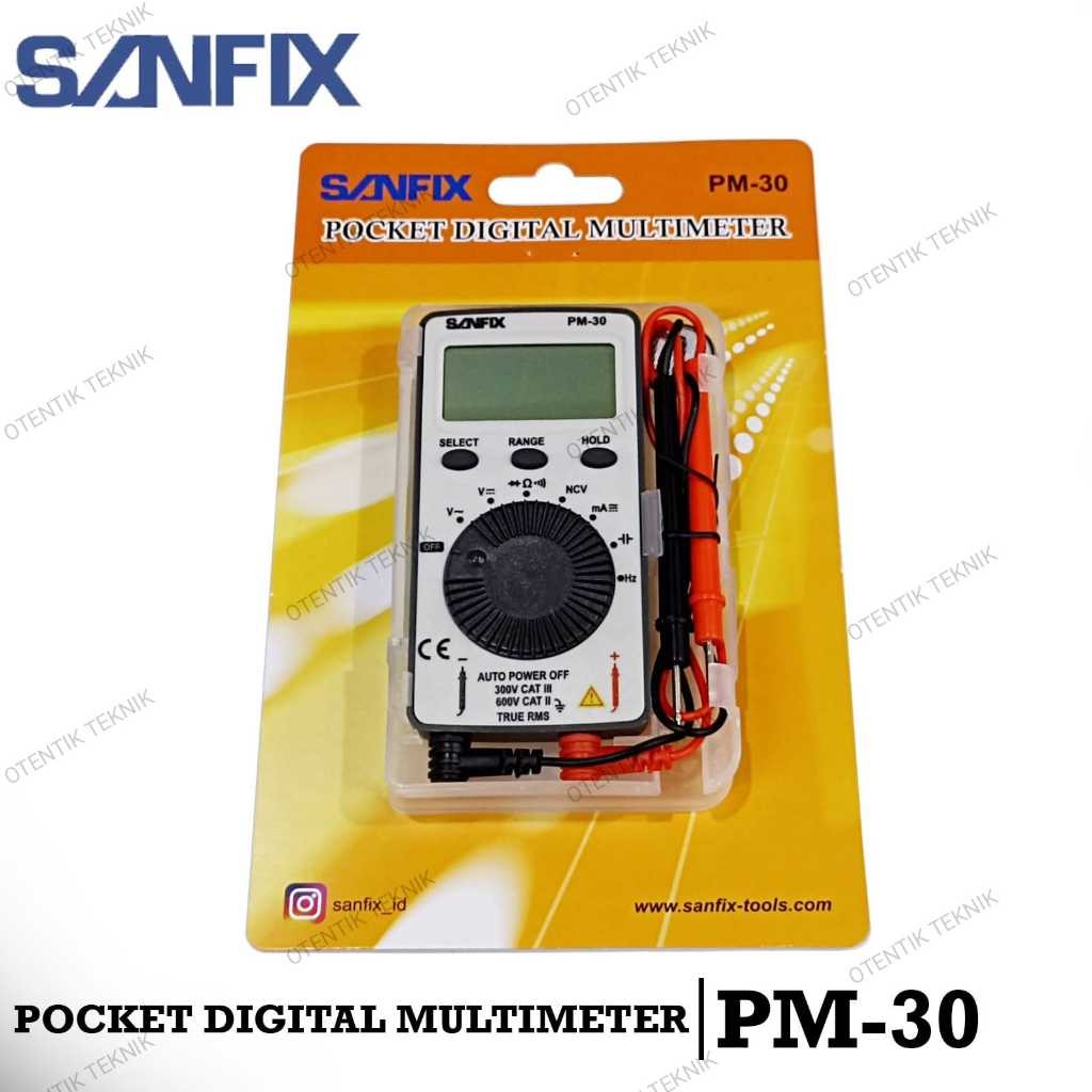 SANFIX PM30 POCKET DIGITAL MULTIMETER - SANFIX MULTI METER SAKU PM 30 ASLI - SANFIX ALAT UKUR