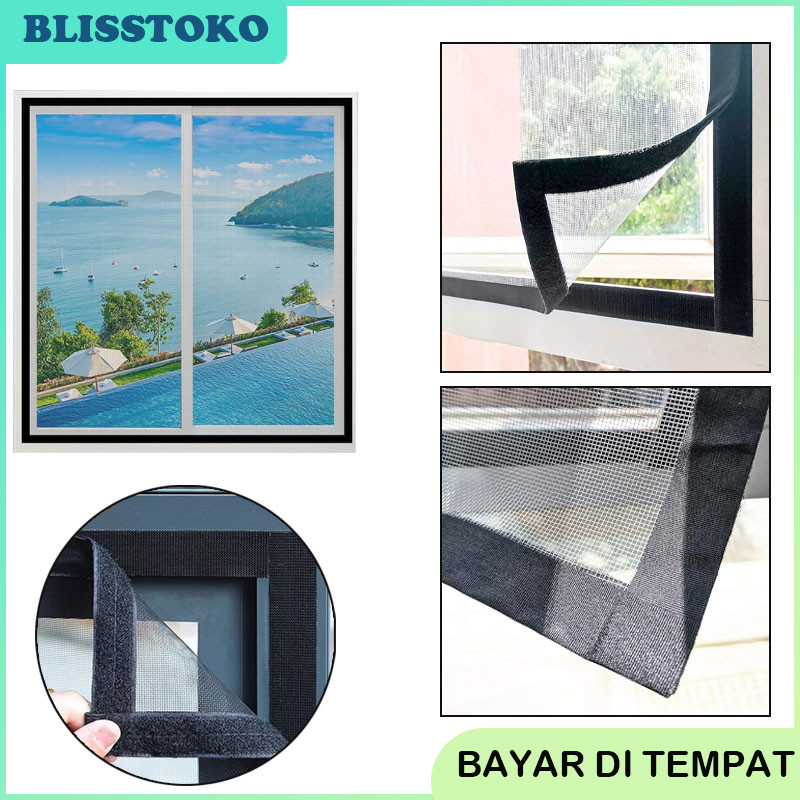 Kelambu Jendela Anti Nyamuk Jaring Kasa Perekat Jaring Kasa Anti Nyamuk Jendela Kasa Dilengkapi Deng