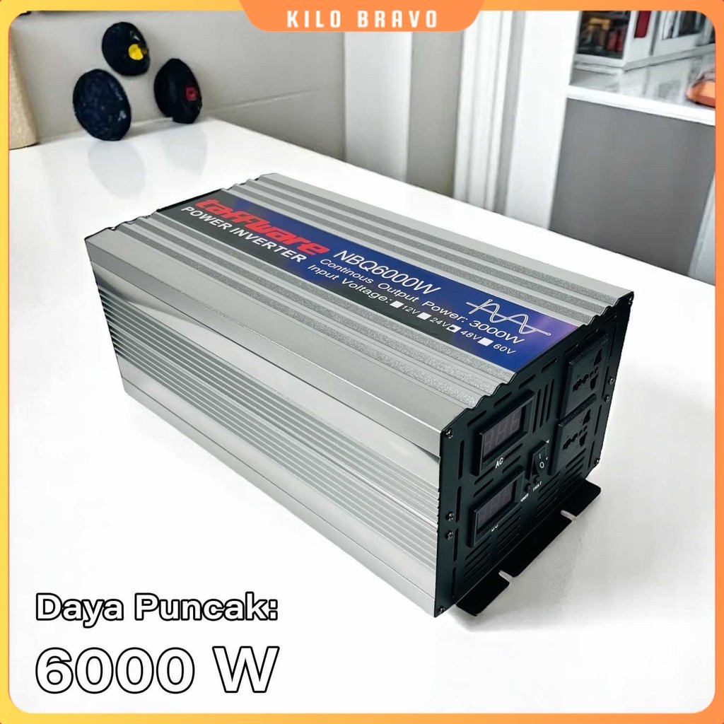 Taffware Power Inverter Mobil Pure Sine Wave DC 48V to AC 220V 6000W - NBQ6000W