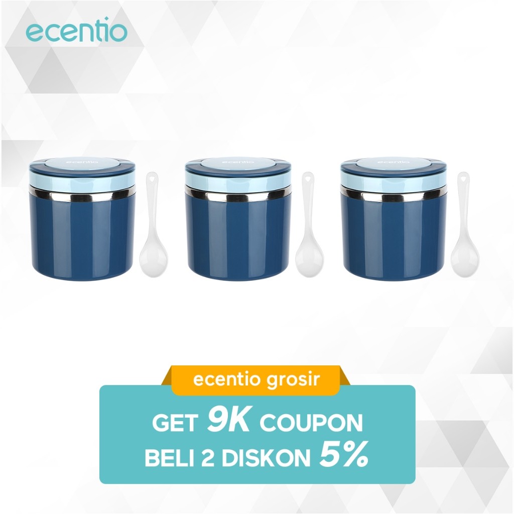 

【Grosir】Ecentio Termos Makanan Bekal Sup Stainless 500ml Tahan Panas Cangkir Sup Bubur Mug