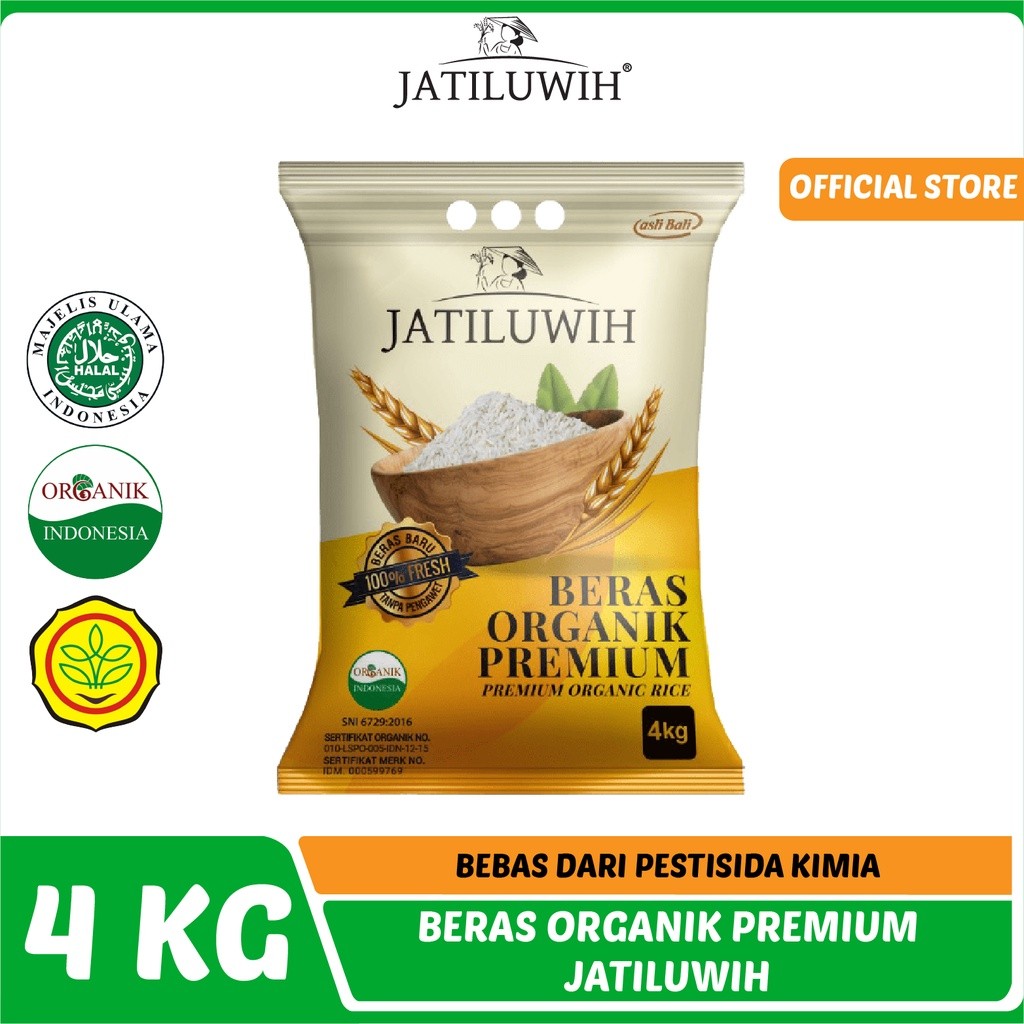 

Jatiluwih Beras Organik Premium 4kg / Bebas Pestisida Kimia