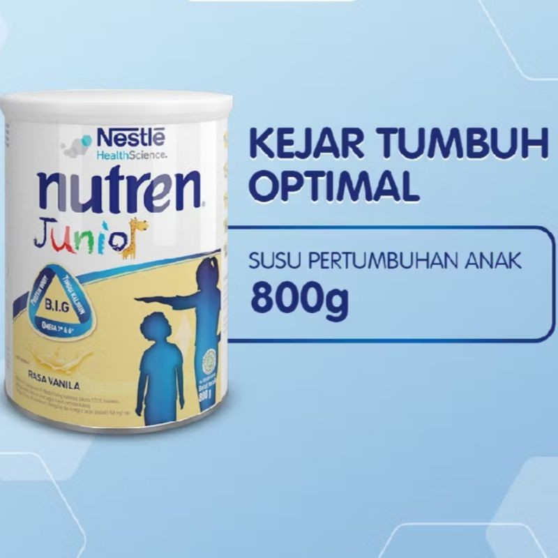 

NUTREN JUNIOR SUSU PERTUMBUHAN ANAK USIA 1-10 TAHUN RASA VANILA KALENG 800gr