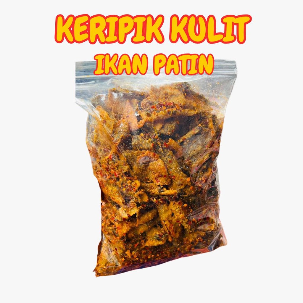 

Keripik Kulit Ikan Patin Original Dan Pedas Daun Jeruk 200 Gram Food Snack Skin Keripik Patin