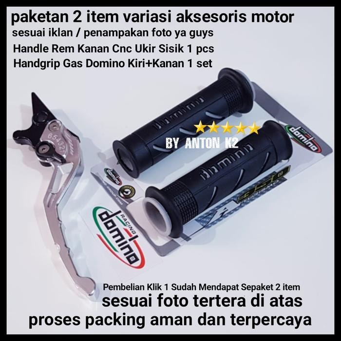 HANDLE REM PAKET HANDFAT VARIASI MOTOR SUPRA/SUPRA X 125/BLADE/REVO - Silver