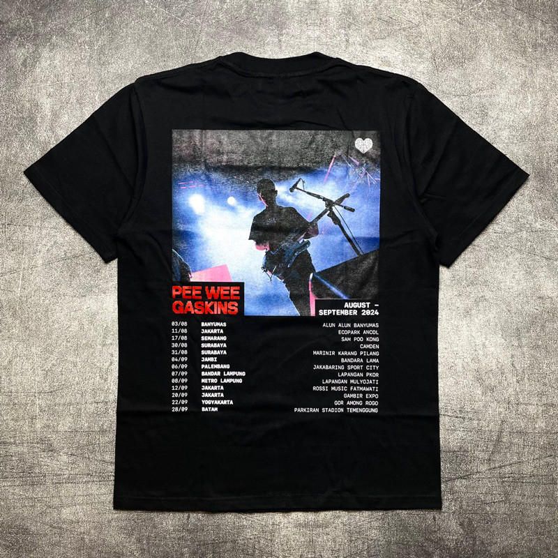 (COD) Tshirt PEE WEE GASKINS PWG - TOUR BLACK 2024 Official Merchandise