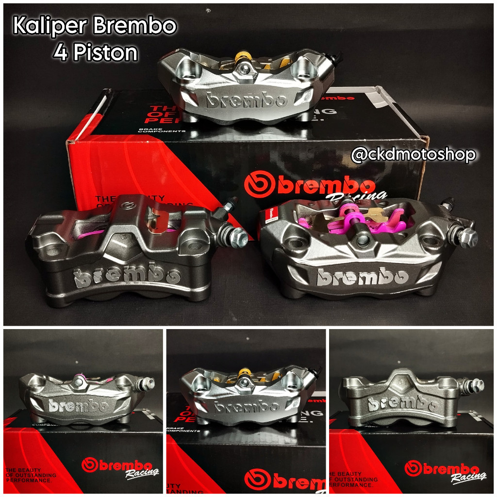 KALIPER DEPAN BREMBO KANAN M3 M4 M7 IMPORT MONOBLOCK PITCH 4 PISTON PNP CB GL MEGAPRO